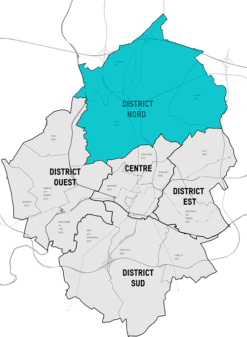 Commerces Charleroi district Nord